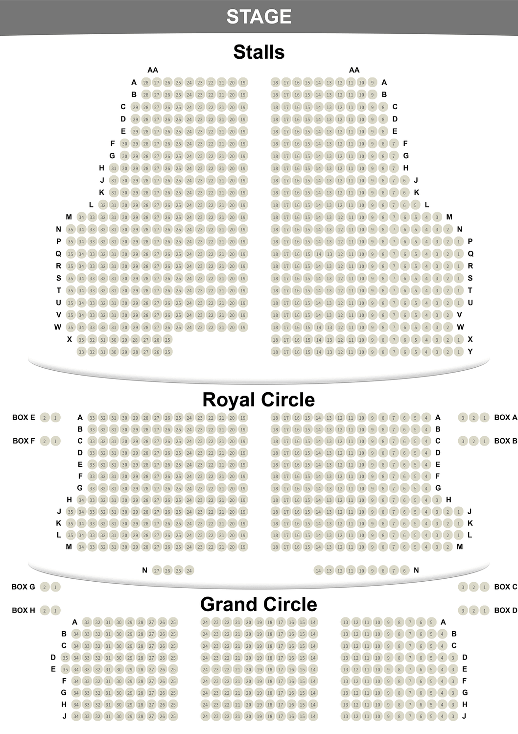 Shaftesbury Theatre London Seating Plan