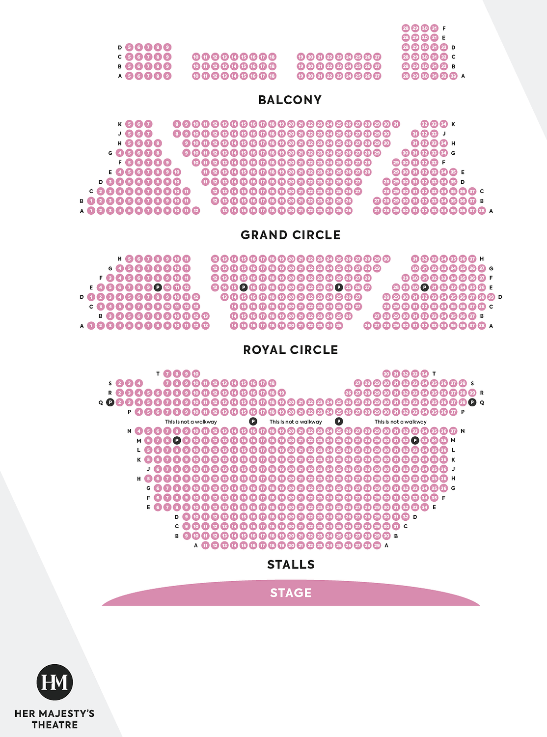 Her Majesty's Theatre London Seating Plan