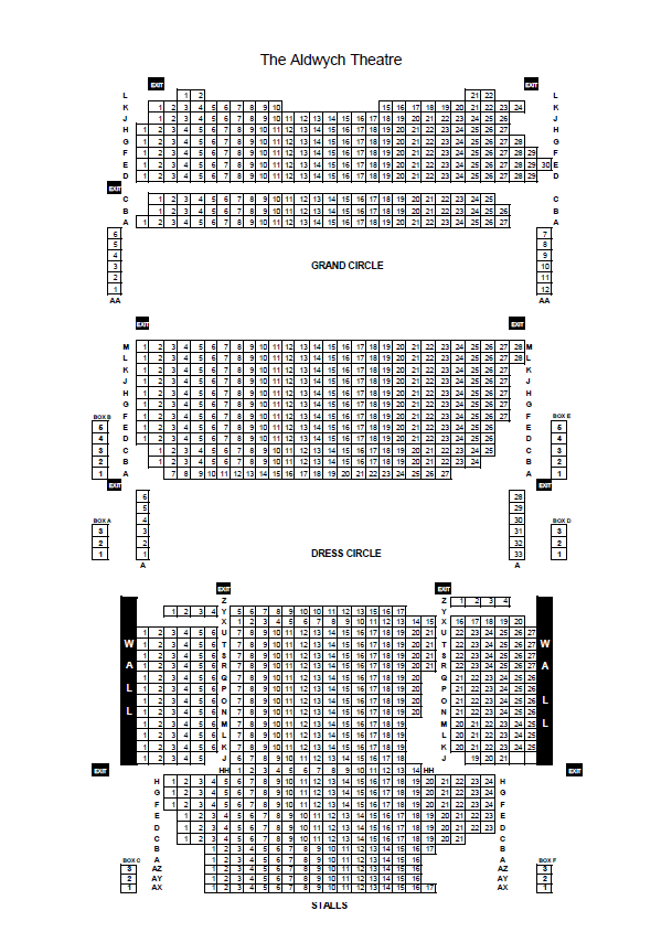 Aldwych Theatre London Seating Plan