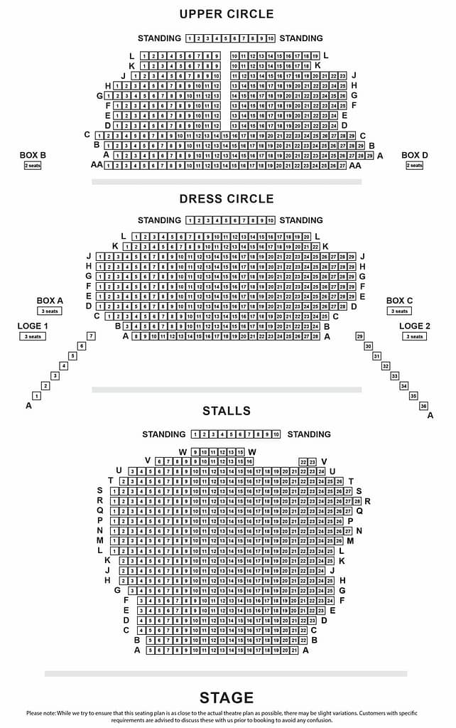 Sondheim Theatre London Seating Plan